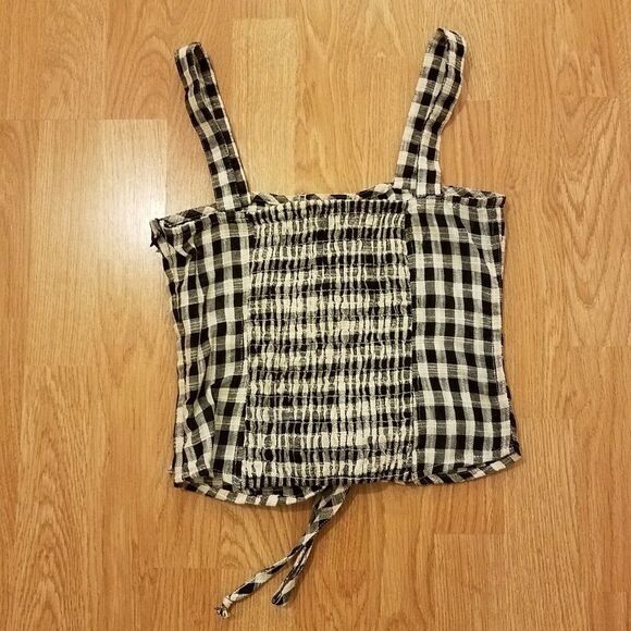 Tinsel Gingham Smocked Corset Tank - Picture 3 of 8
